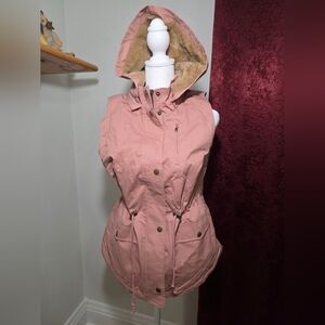 Love Tree Women's Blush Hooded Vest